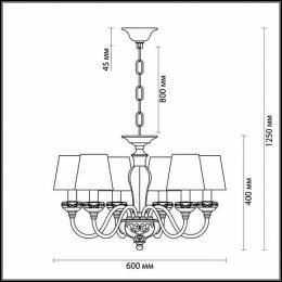 Подвесная люстра Odeon Light Marea 3948/6  - 2 купить